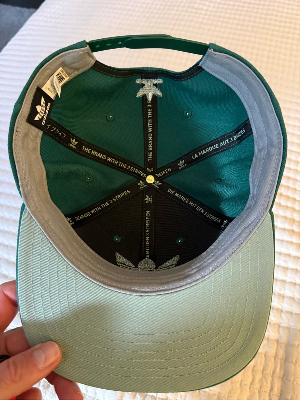 adidas Teal Trefoil Snapback Hat - Picture 4 of 5